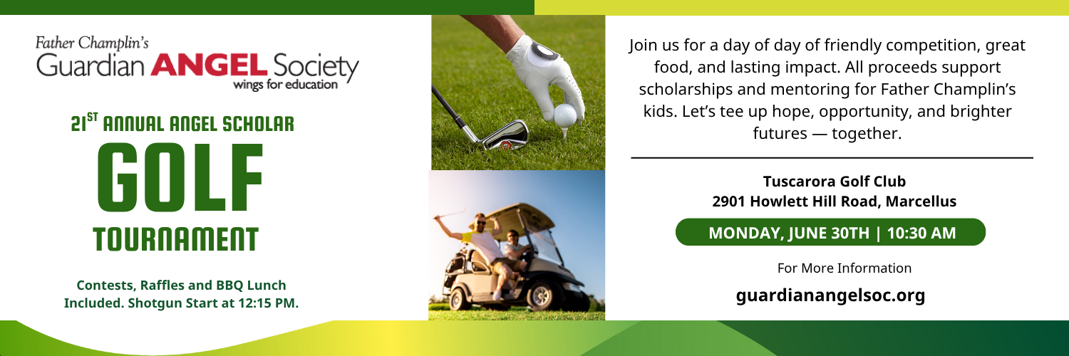 Join us for the 21st Annual Angel Scholar Golf Tournament on June 30 to support scholarships and mentoring for students in need.